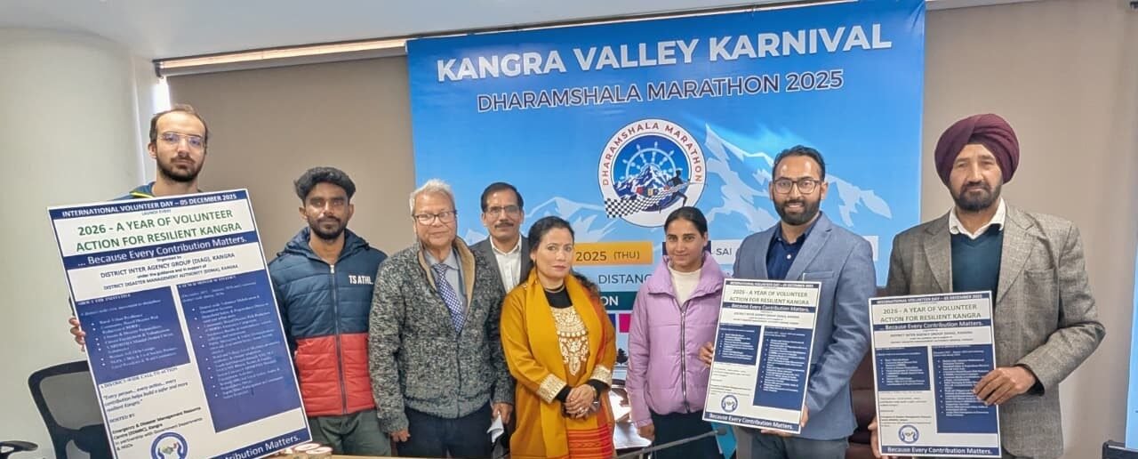 D-IAG Kangra launching 2026: A Year of Volunteer Action for Resilient Kangra at the Kangra Valley Karnival / Dharamshala Marathon